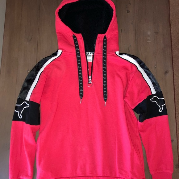 PINK Victoria's Secret Tops - VS PINK XS Campus Sherpa Lined Tunic Pullover